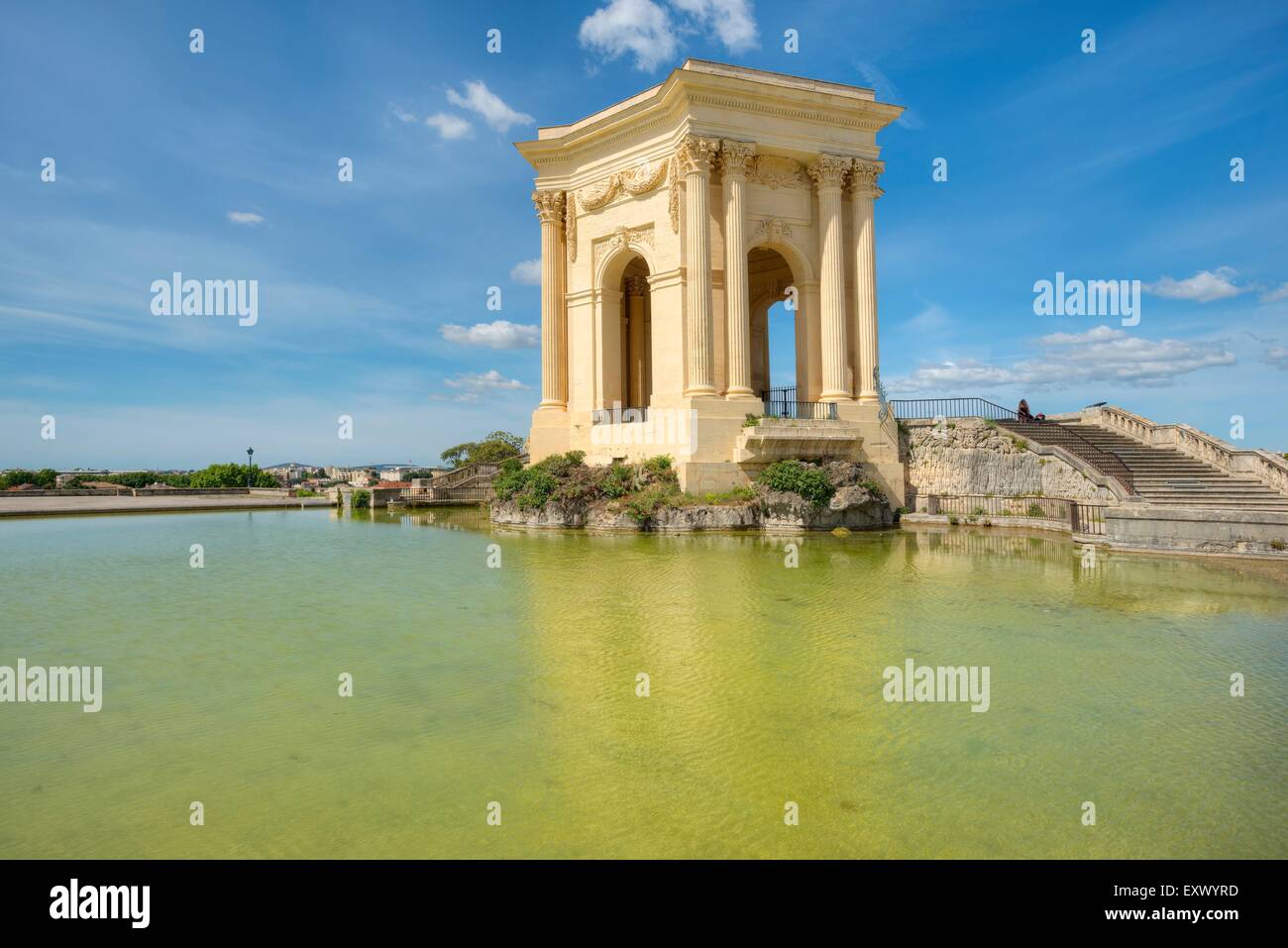 Water Tower, Place Royale du Peyrou, Montpellier, Francia, Europa Foto Stock