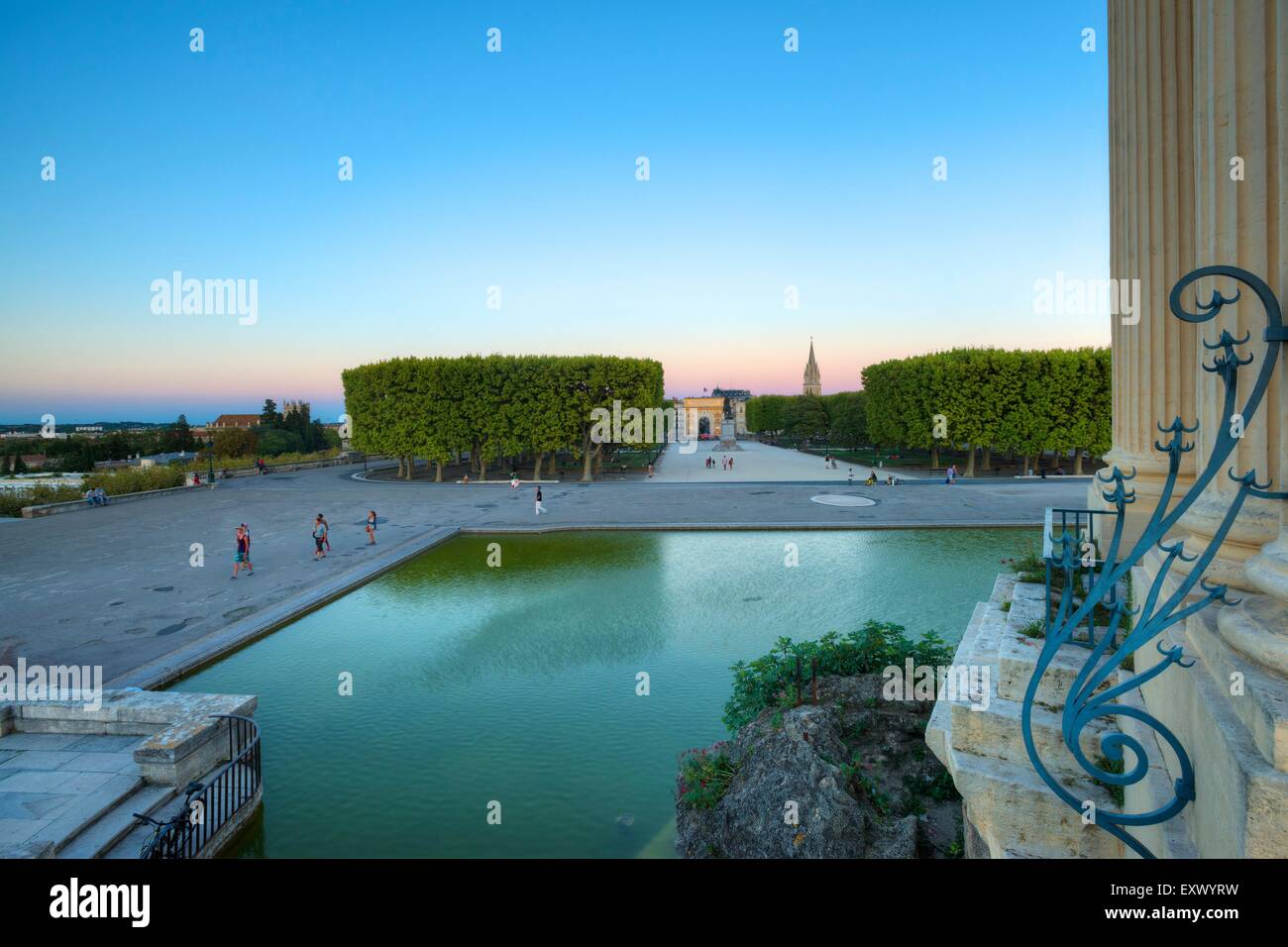 Place Royale du Peyrou, Montpellier, Languedoc-Roussillon, Francia, Europa Foto Stock