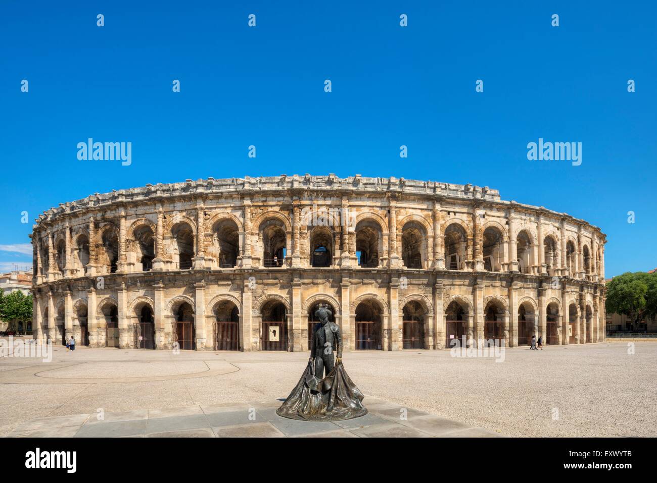 Anfiteatro romano, Arles, Bouches-du-Rhone, Provenza - Alpes-Cote d Azur, in Francia, in Europa Foto Stock