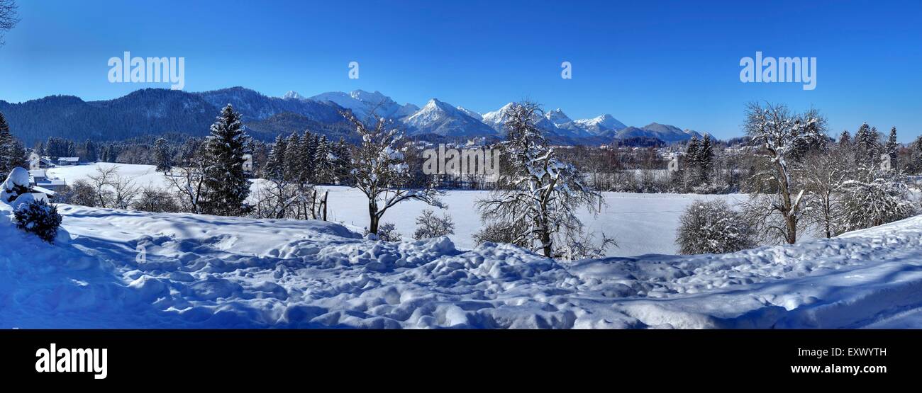 Hohes Schloss, Fuessen, Baviera, Germania, Europa Foto Stock
