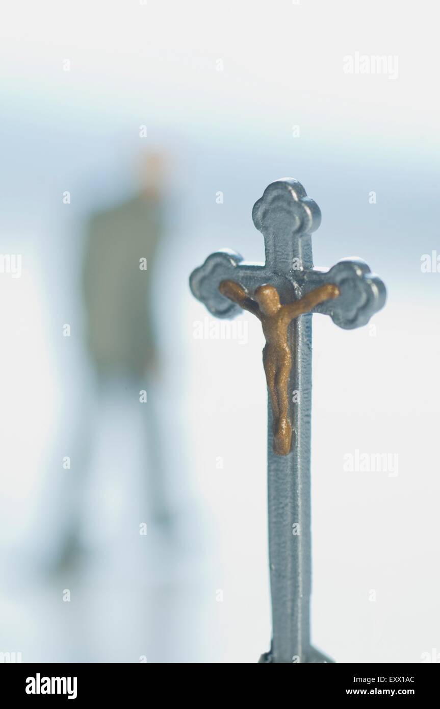 Crocifisso in miniatura Foto Stock