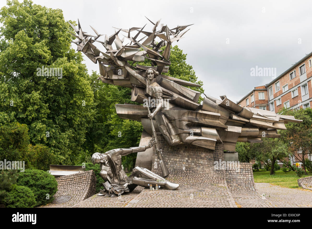 Monumento a La Poste in Gdansk chi erano le prime vittime della Seconda Guerra Mondiale, Gdansk, Polonia, Europa Foto Stock