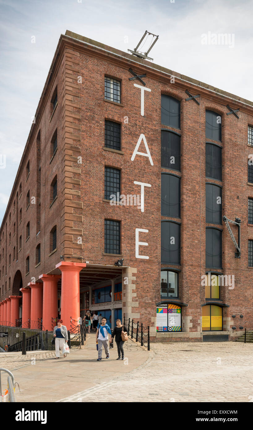 Il Tate Liverpool galleria d arte di Albert Dock, Liverpool, England, Regno Unito Foto Stock