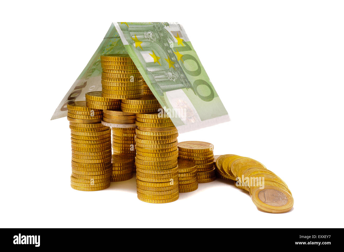 Euro House mostra danni e la crisi Foto Stock