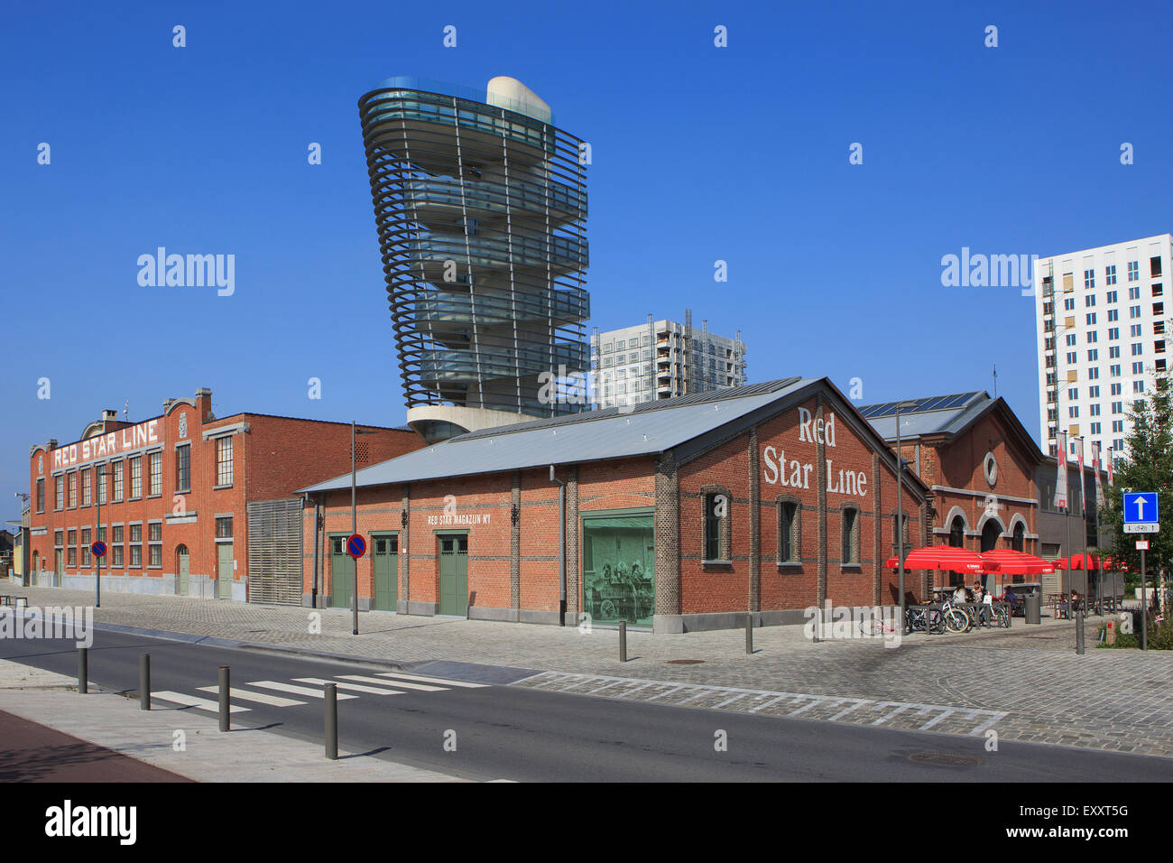 La facciata della Red Star Line museo di Anversa, Belgio Foto Stock
