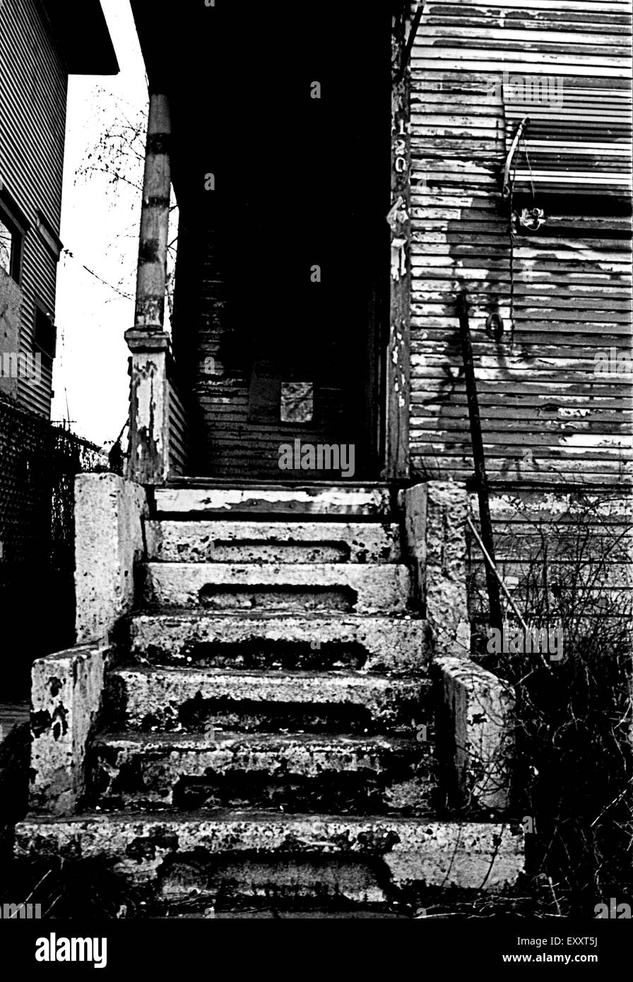 Una casa condannato a Seattle il quartiere centrale quartiere Foto Stock