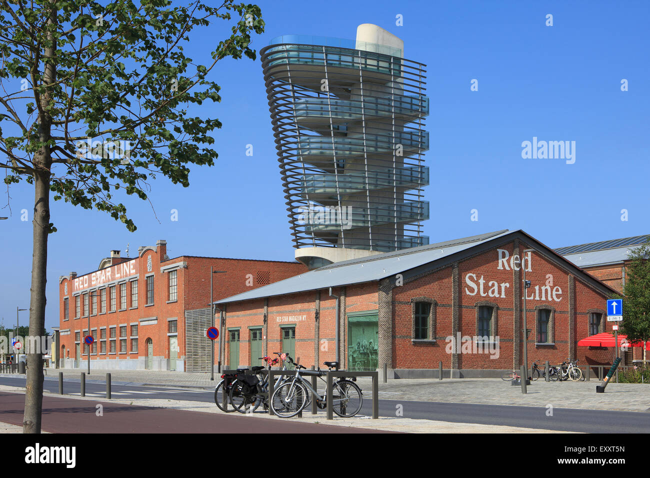 La facciata della Red Star Line museo di Anversa, Belgio Foto Stock