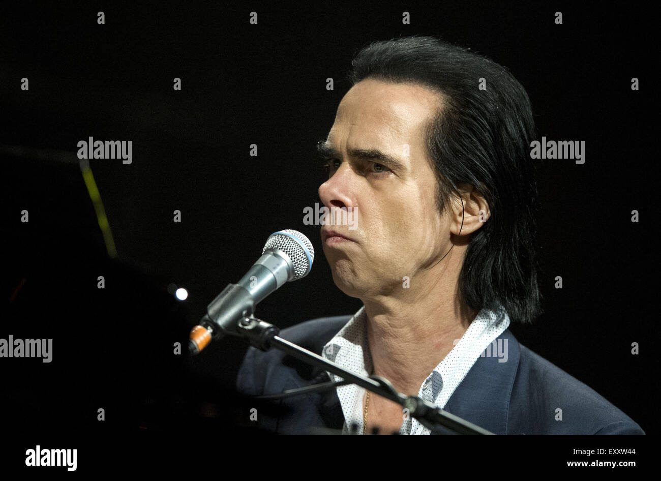 Nick Cave esegue un sold out show al Forum Mondiale entro l Aia con: Nick Cave dove: Amsterdam, Paesi Bassi Quando: 16 Maggio 2015 Foto Stock