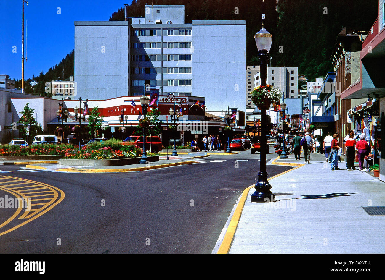Franklin Street, Juneau,Alaska Foto Stock