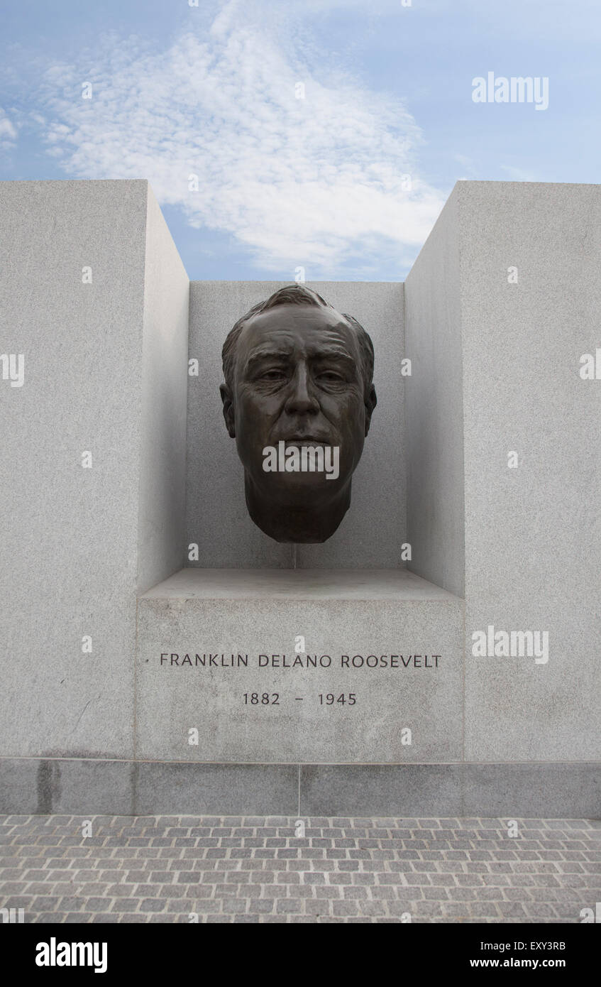 NEW YORK - 28 Maggio 2015: un monumento in onore di Roosevelt in corrispondenza delle quattro libertà Park di New York City. Foto Stock