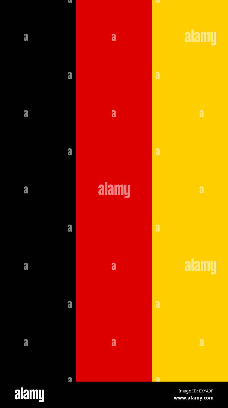 Bandiera Ufficiale della Germania appartamento di grandi dimensioni in verticale Foto Stock