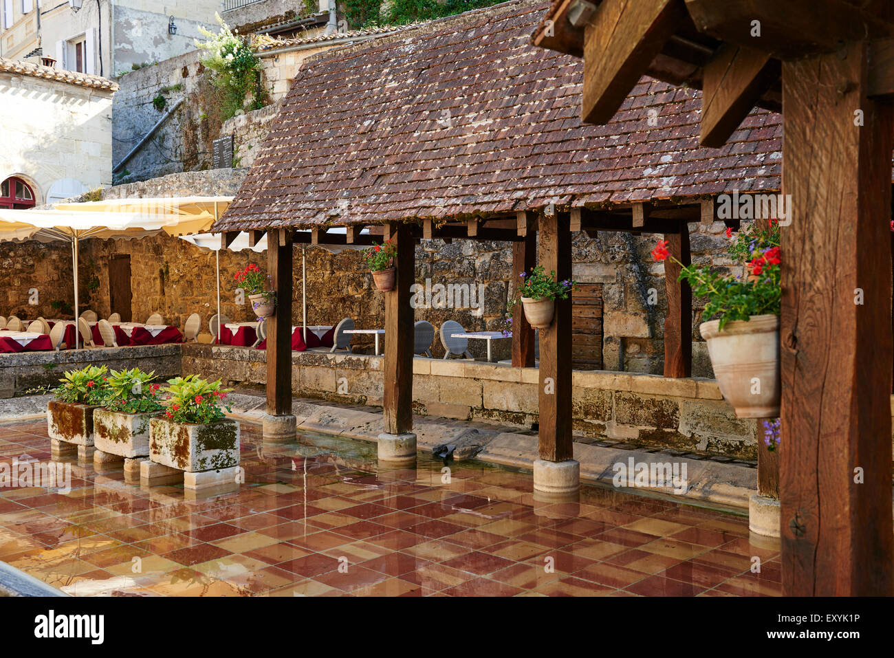 Saint Emilion, Gironde, Aquitania, in Francia, in Europa Foto Stock