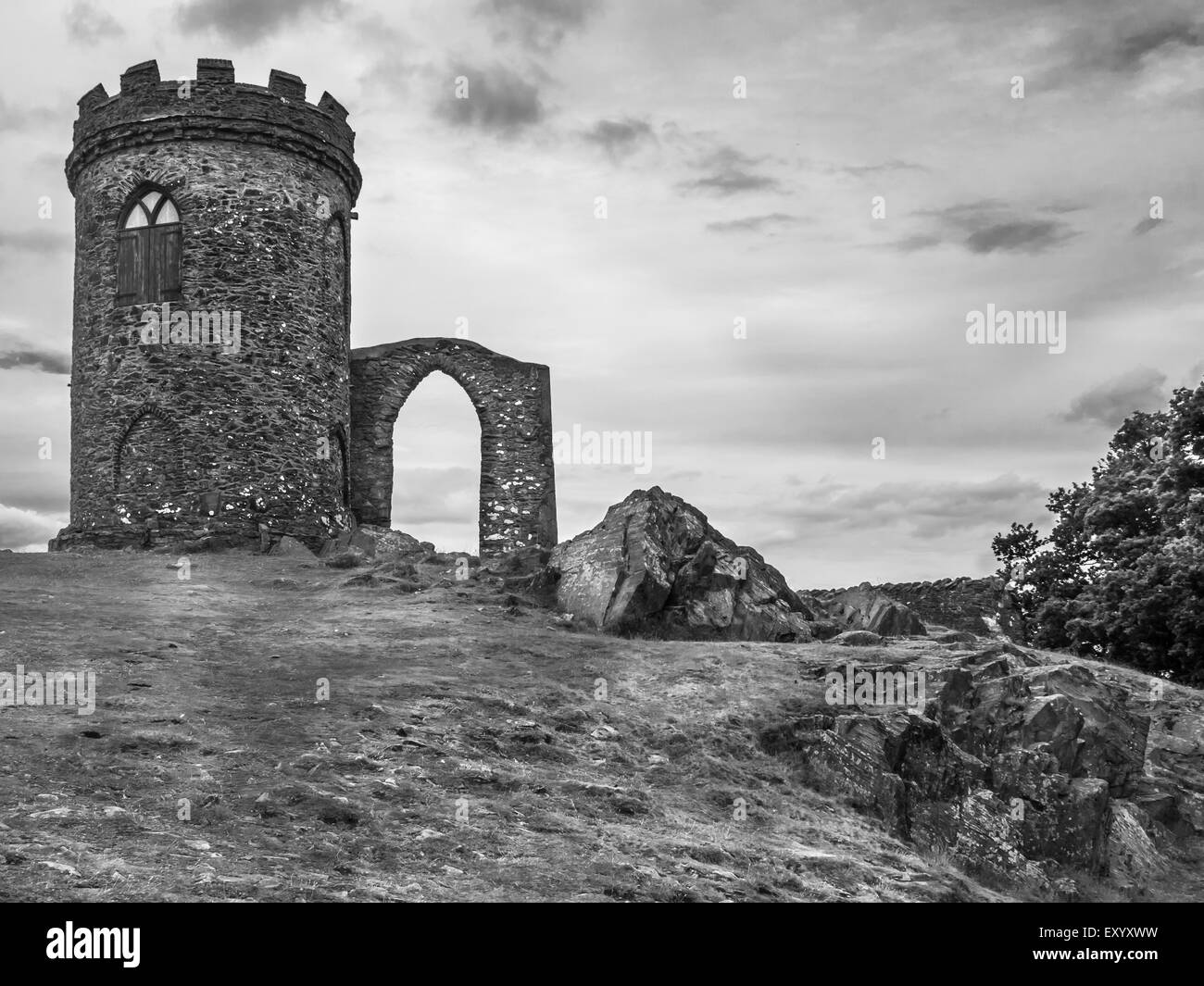 Il vecchio Giovanni in bianco e nero Foto Stock