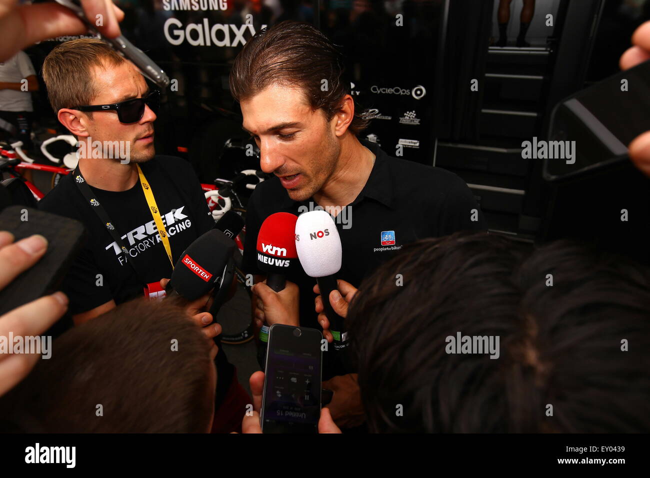 Fabian Cancellara/Trek Factory Racing - 07.07.2015 - Tour de France - Etape 04 : Seraing/Cambrai.Photo : Blondau/AOP Premere icona/ Sport Foto Stock