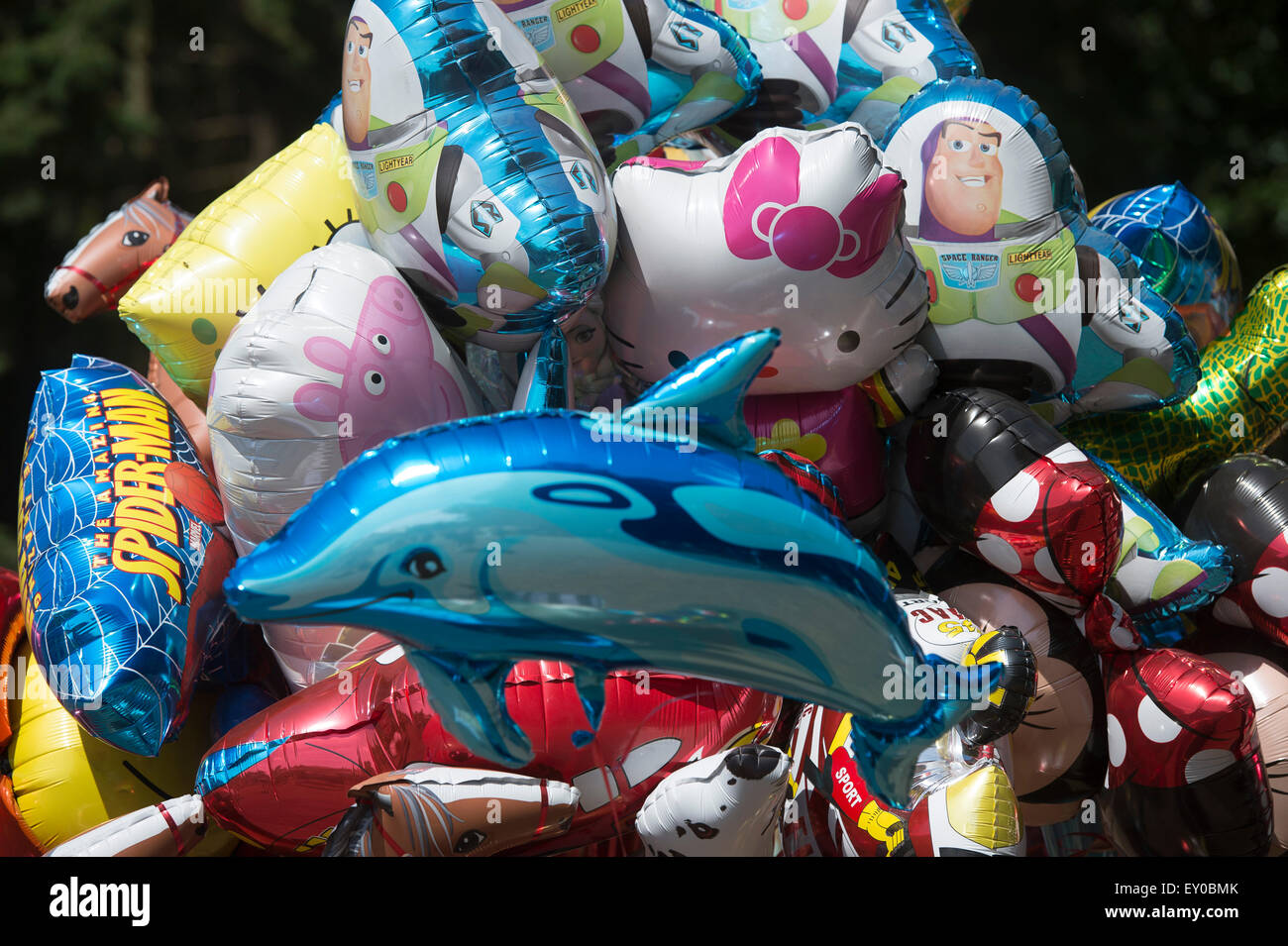 Palloni di elio un festival Foto Stock