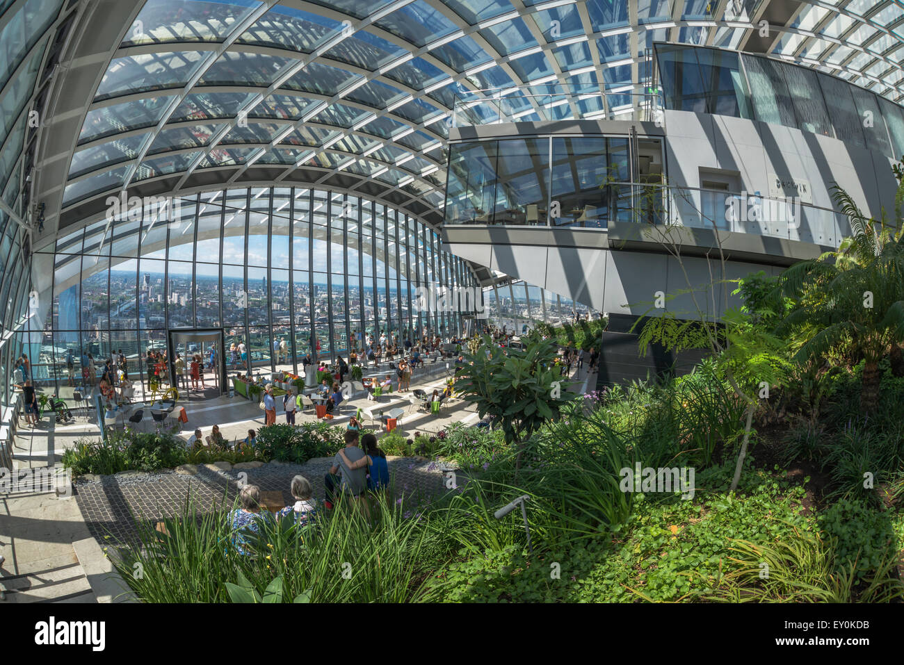 La Sky Garden di walkie talkie edificio, London, Regno Unito Foto Stock