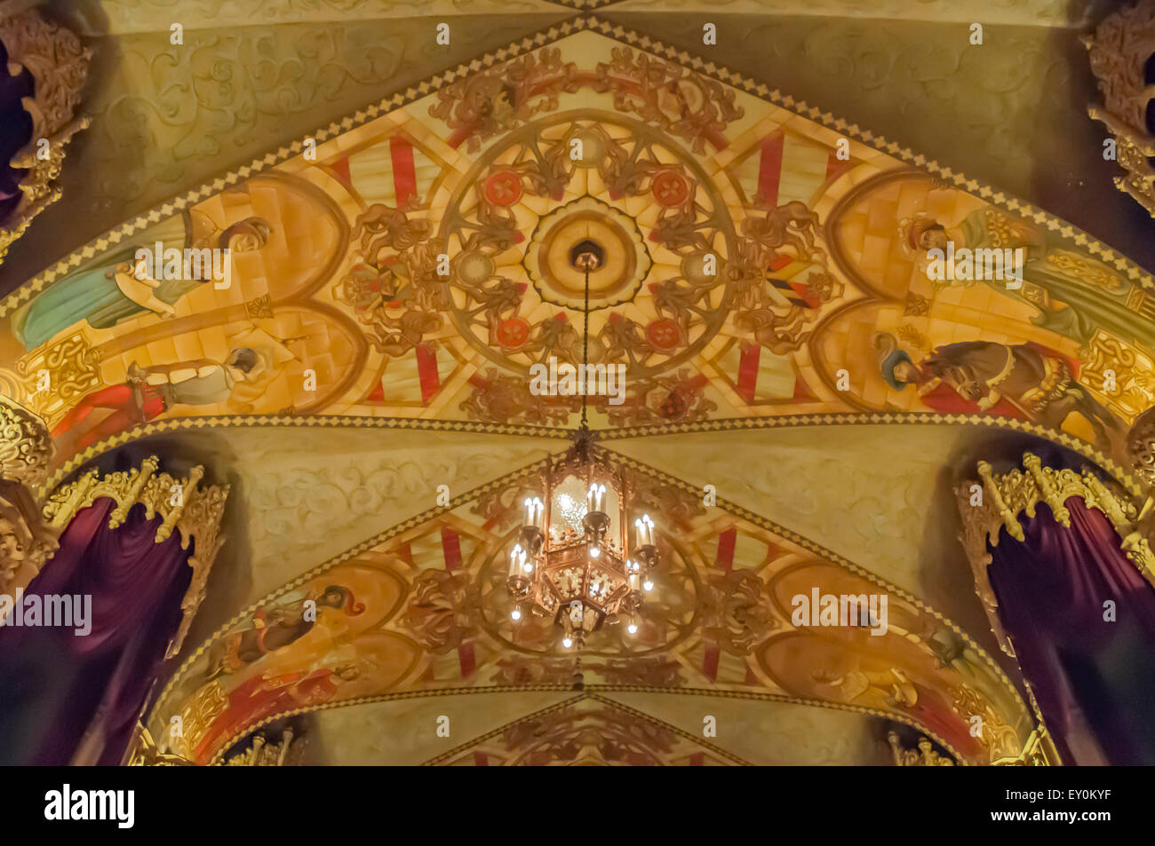 Il soffitto della lobby del Regent Theatre di Collins St, Melbourne Foto Stock