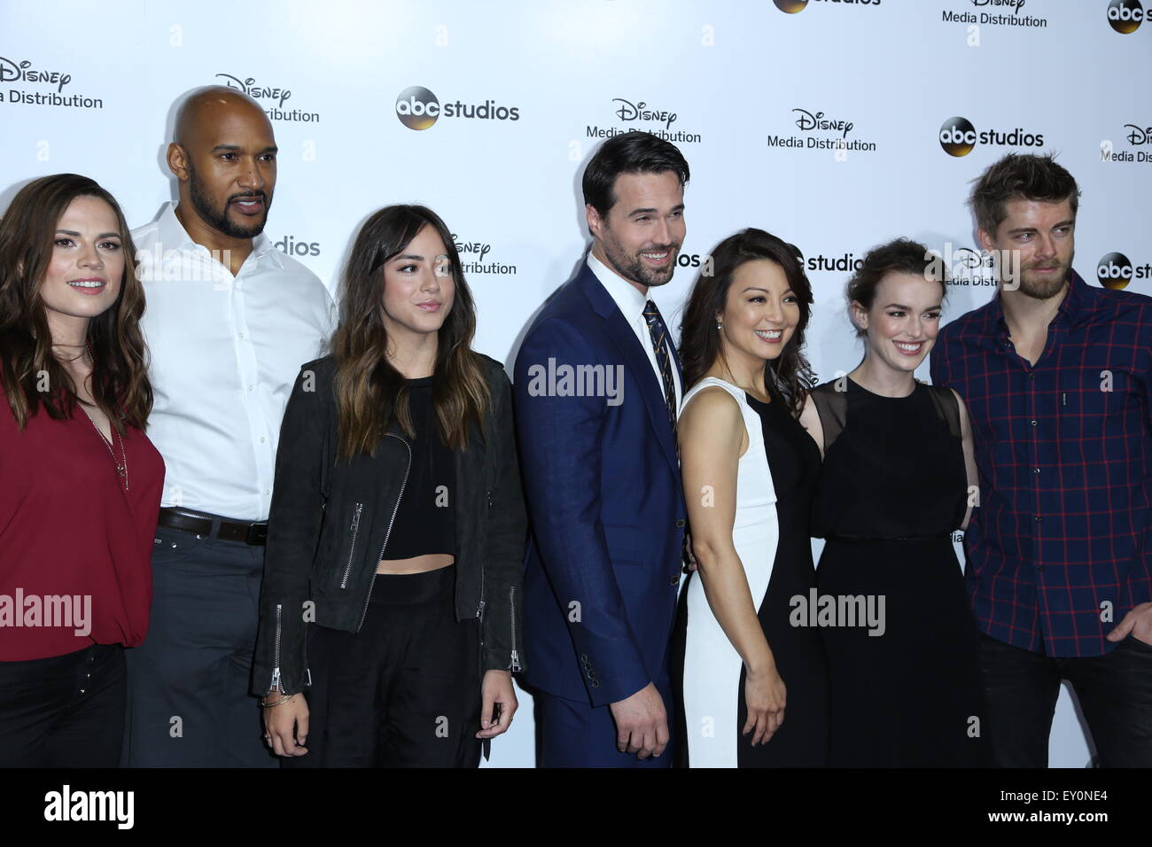 2015 Disney Media distribuzione Upfronts internazionale tenutosi a ABC Studios - Arrivi con: Hayley Atwell, Henry Simmons, Chloe Bennett, Brett Dalton, Ming-Na Wen, Elizabeth Henstridge, Luke Mitchell dove: Los Angeles, California, Stati Uniti quando: Foto Stock