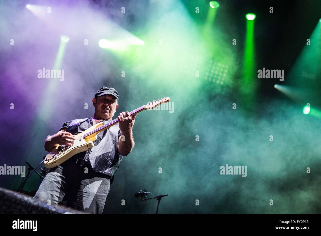 Locarno, Svizzera. 18 Luglio, 2015. Litfiba eseguire live presso la luna e le stelle Festival 2015 a Locarno in Svizzera Credit: Roberto Finizio/Alamy Live News Foto Stock