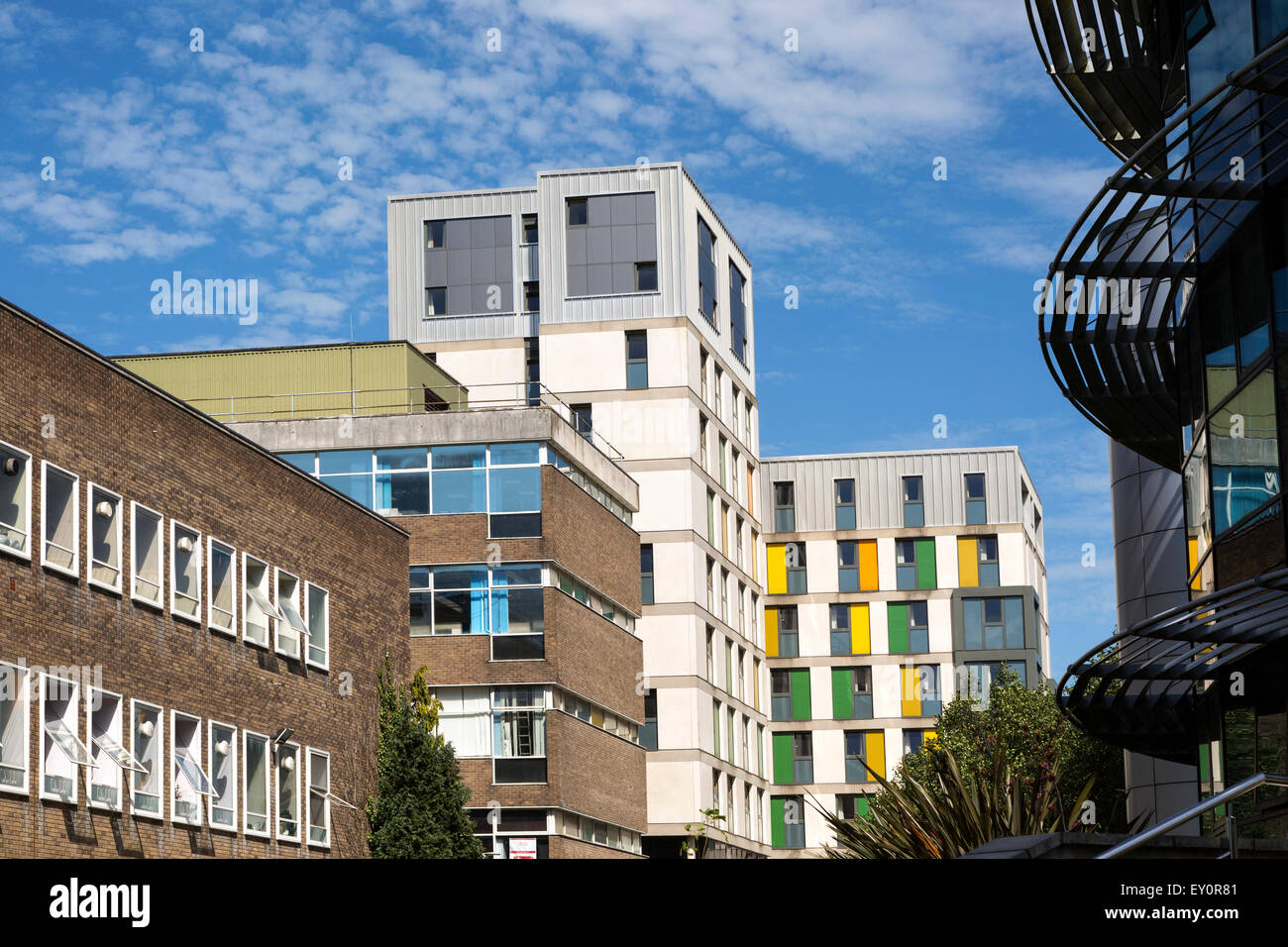 Gli edifici del campus della University of Swansea, Swansea, West Glamorgan, South Wales, Regno Unito Foto Stock