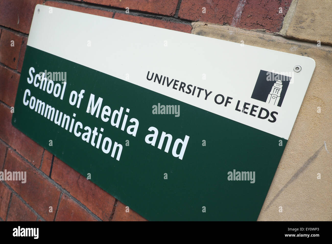 Università di Leeds ingresso alla Scuola di Media e comunicazione edificio England Regno Unito Foto Stock