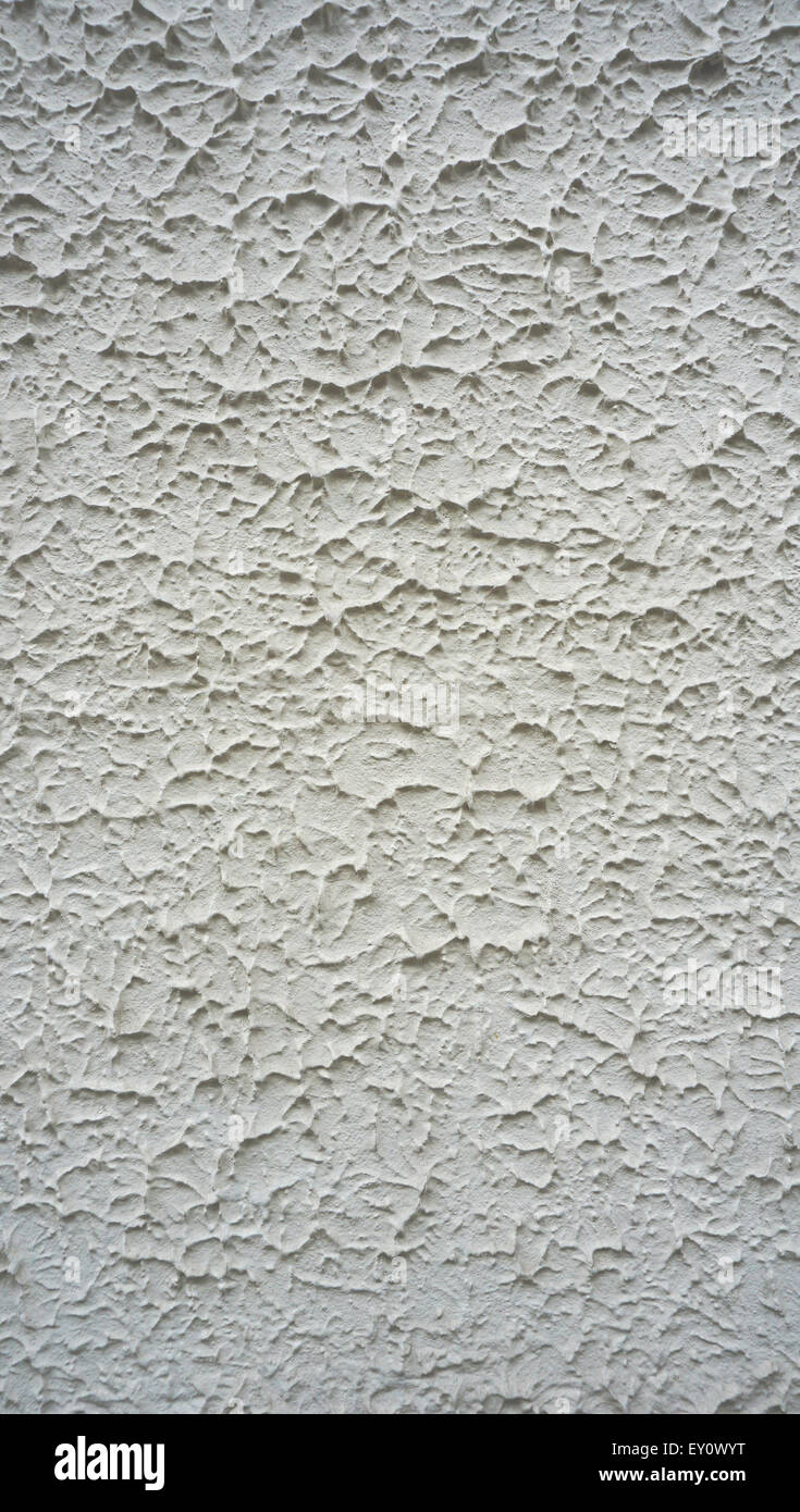 Texture su cemento bianco parete verticale di finitura Foto Stock
