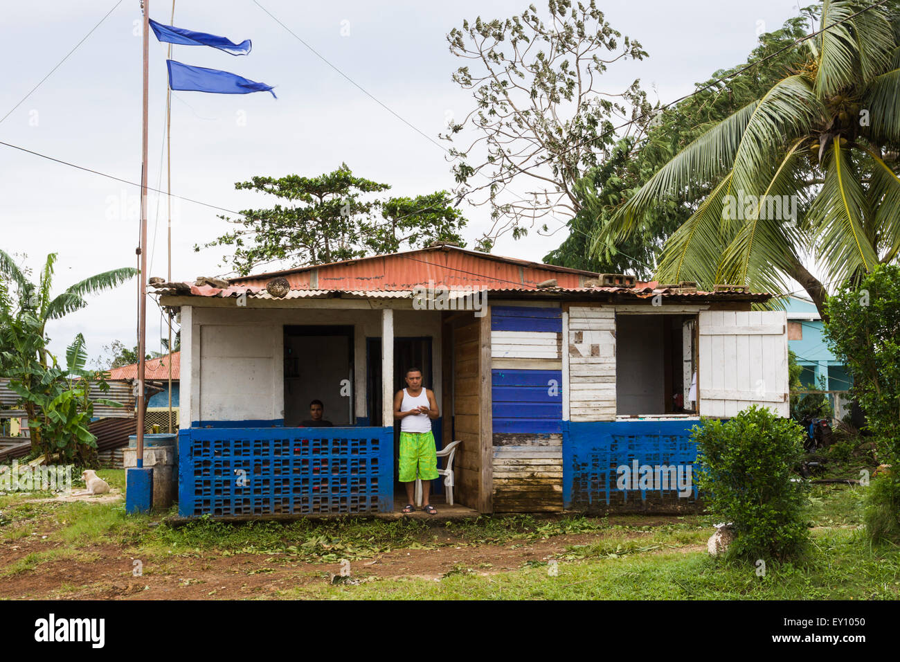 Edificio Comunale a Big Corn Island, Nicaragua Foto Stock