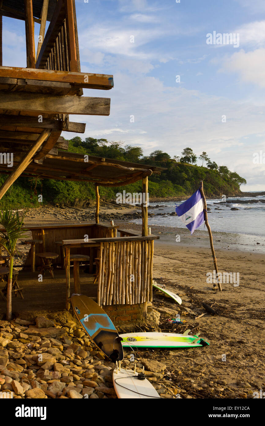 Buena Vista Surf Club a Playa Maderas, Nicaragua Foto Stock