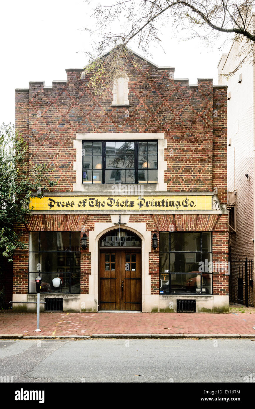 Dietz premere Stampa Edificio, 109 West Cary Street, Richmond, Virginia Foto Stock