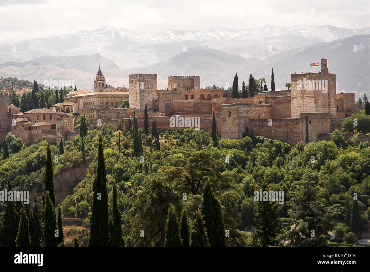 Alhambra, celebre fortificazione in Granda (Spagna) in stile arabo Foto Stock