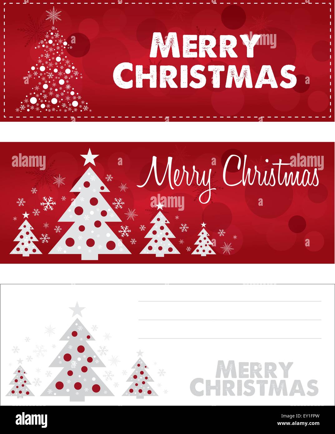 Buon Natale carta banner illustrazione vettore di design Illustrazione Vettoriale