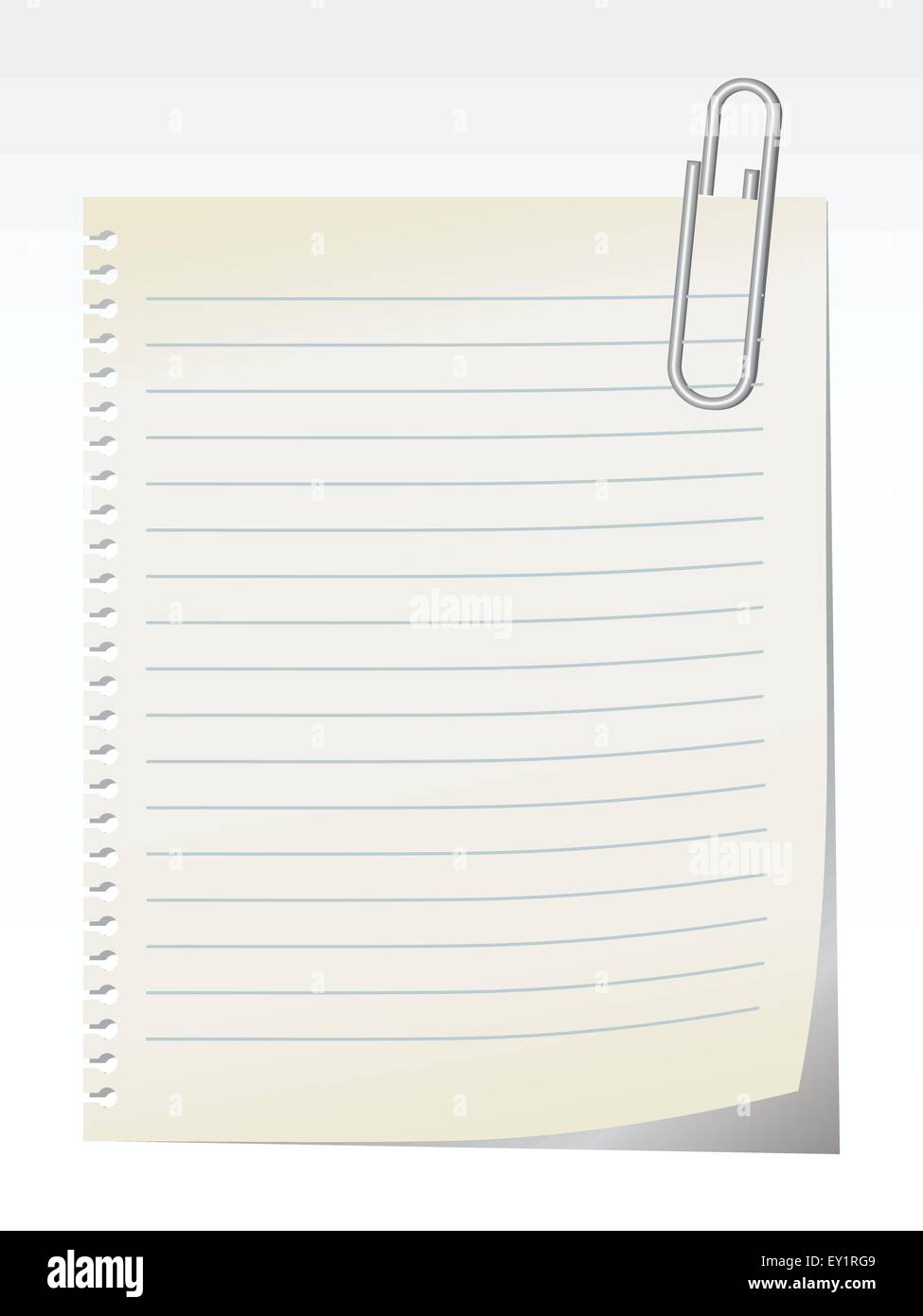 Rivestite nota vuota breaked lontano dal notebook - vettore Illustrazione Vettoriale