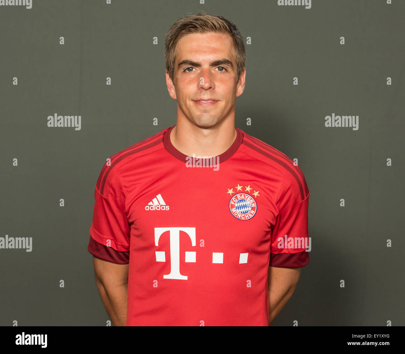 Calcio tedesco Bundesliga 2015/16 - Photocall del FC Bayern Monaco di Baviera il 16 luglio 2015 a Monaco di Baviera, Germania: Philipp Lahm Foto Stock