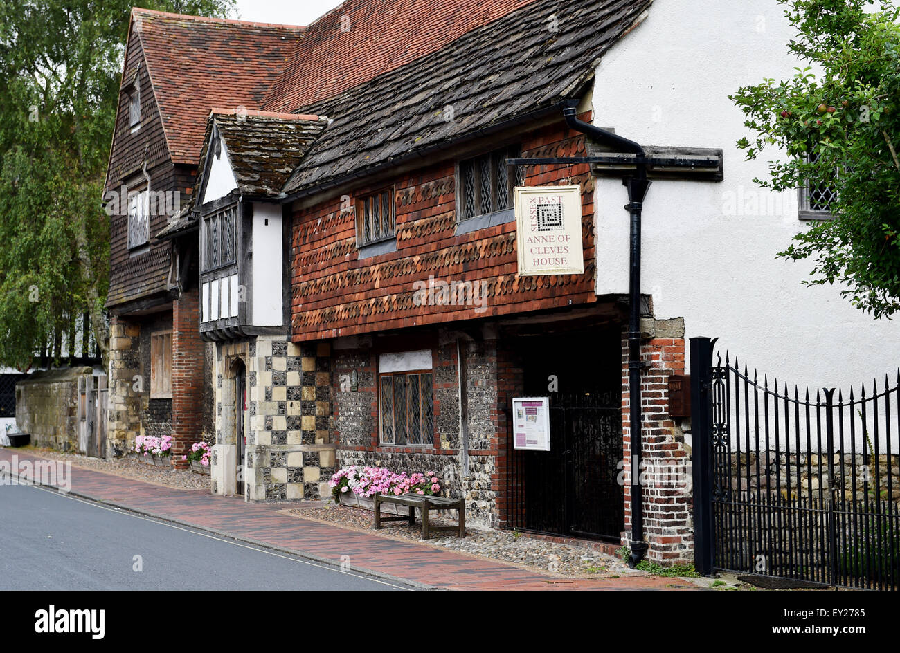 Anne of Cleves House in Lewes East Sussex Anne of Cleves House è un edificio del XV secolo in legno sala Wealden house Foto Stock