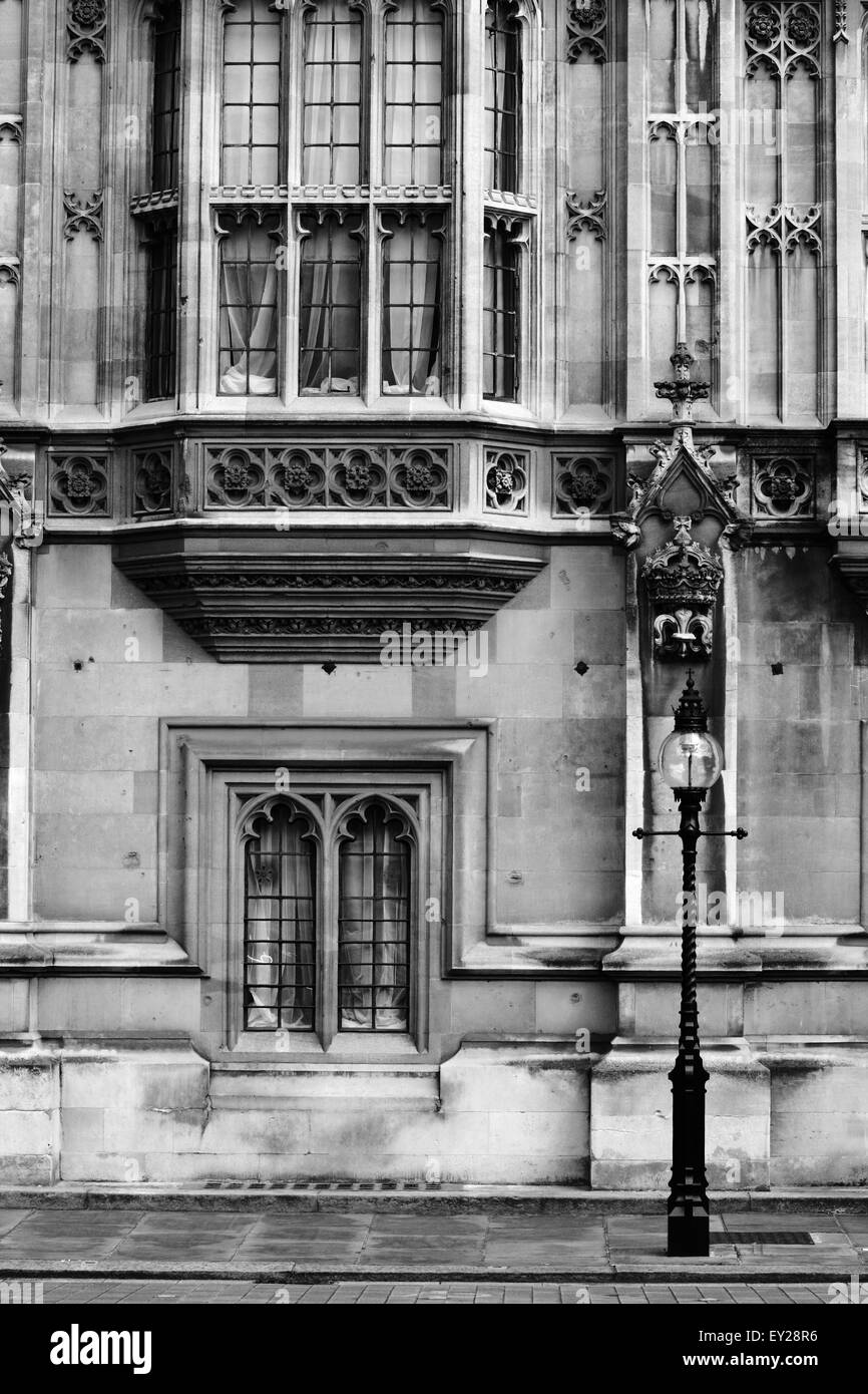 Una sezione del case del Parlamento in St Margaret Street, Londra, Inghilterra Foto Stock