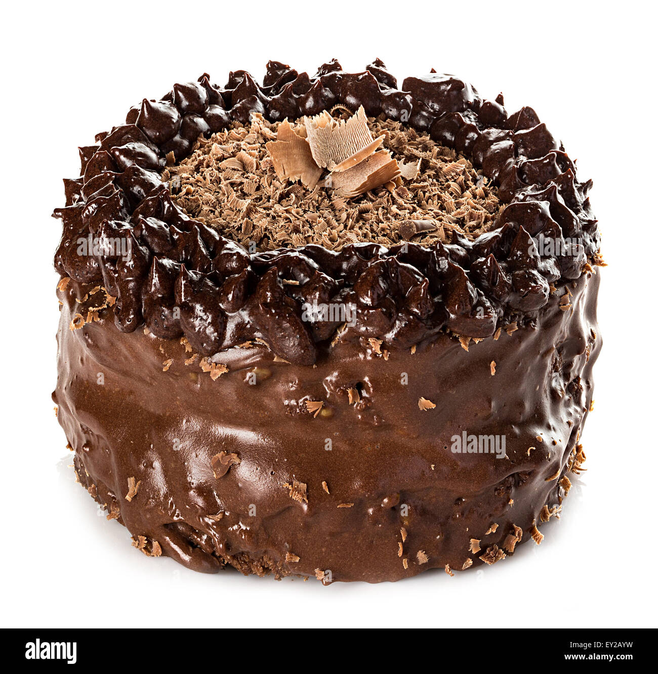 Torta cioccolato isolato Foto Stock