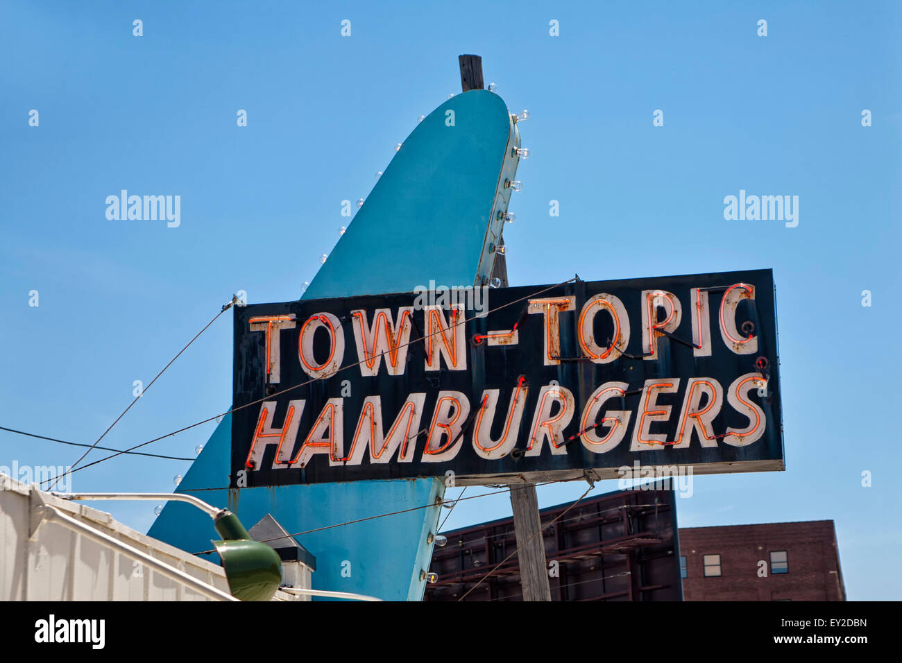 Città argomento hamburger Diner a Kansas City, Missouri Foto Stock