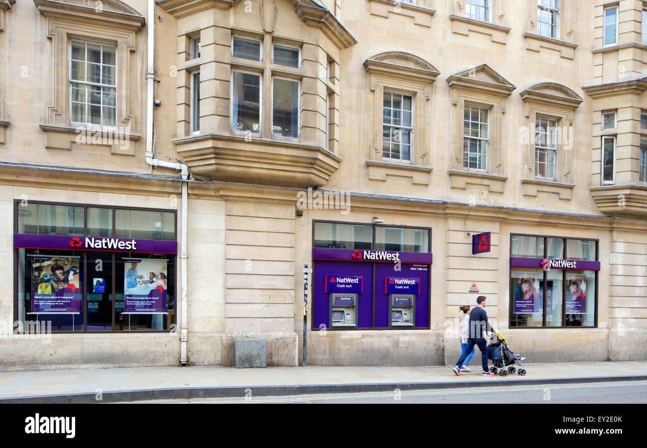 NatWest high street bank, Oxford, Oxfordshire, England, Regno Unito Foto Stock