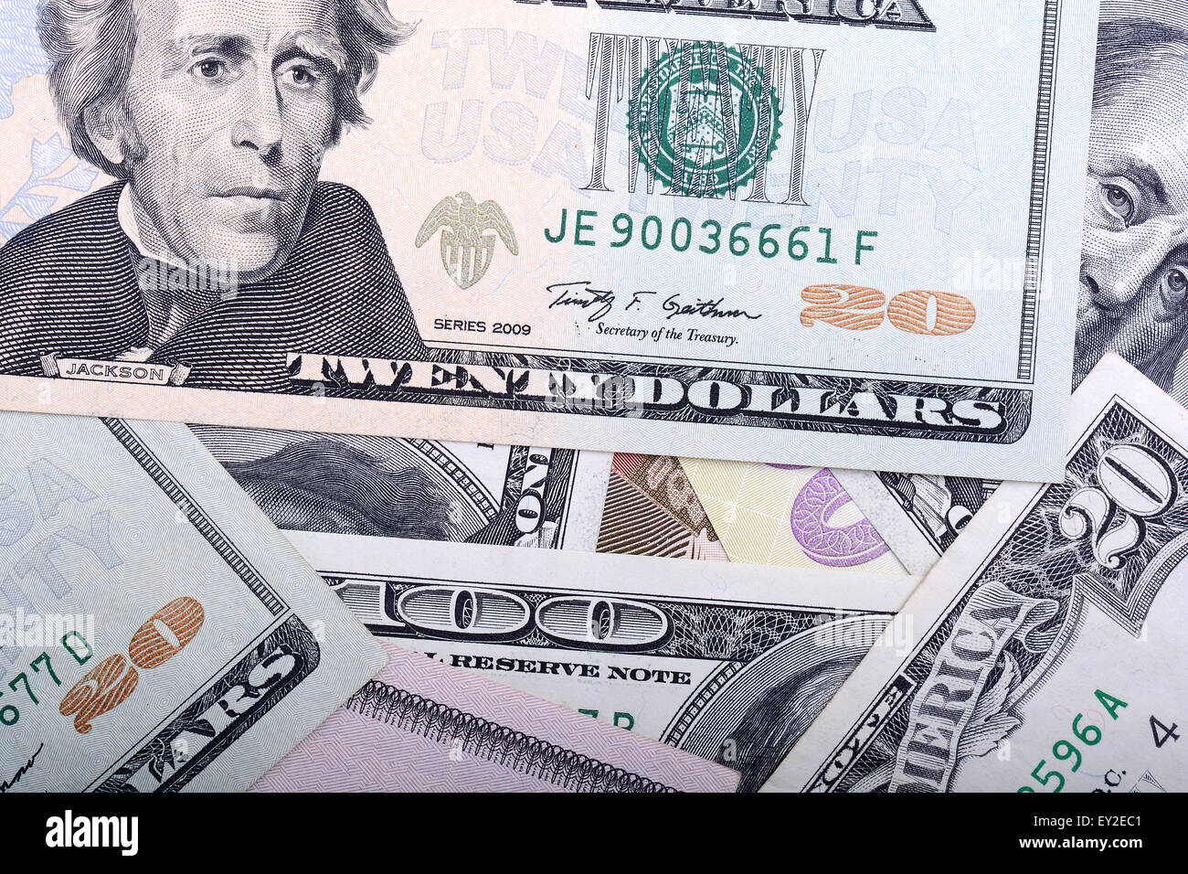 Ucraino grivna e i dollari americani Foto Stock