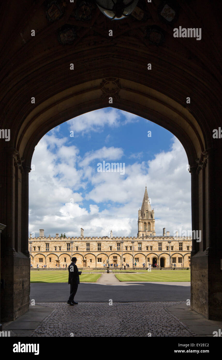 L'ingresso al Christ Church College di Oxford University Oxford Oxfordshire, England, Regno Unito Foto Stock