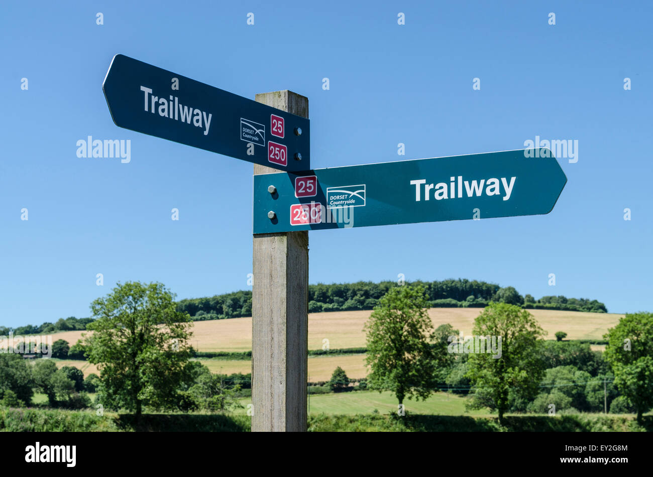 Segno sul Nord Dorset Trailway Foto Stock