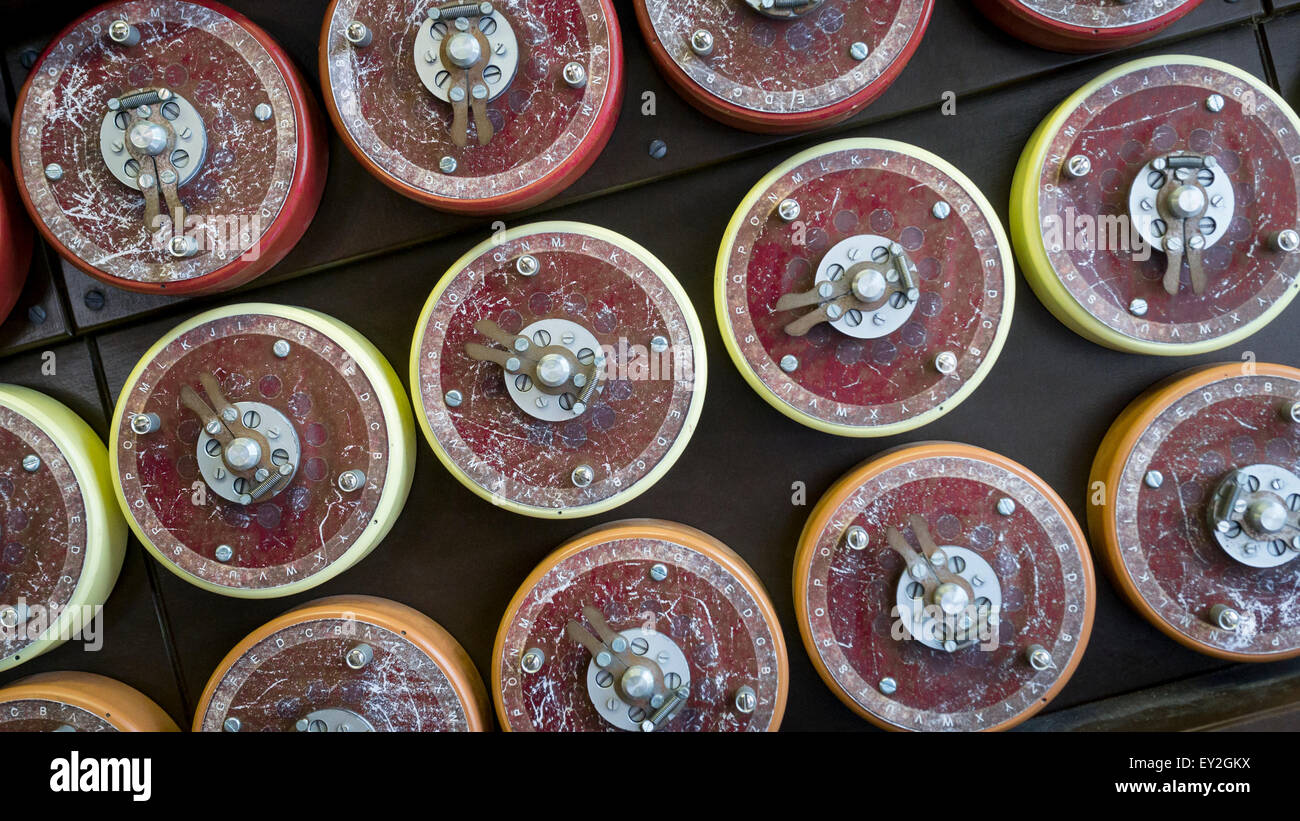 Bombe di rotori, Bletchley Park, Milton Keynes, Gran Bretagna Foto Stock