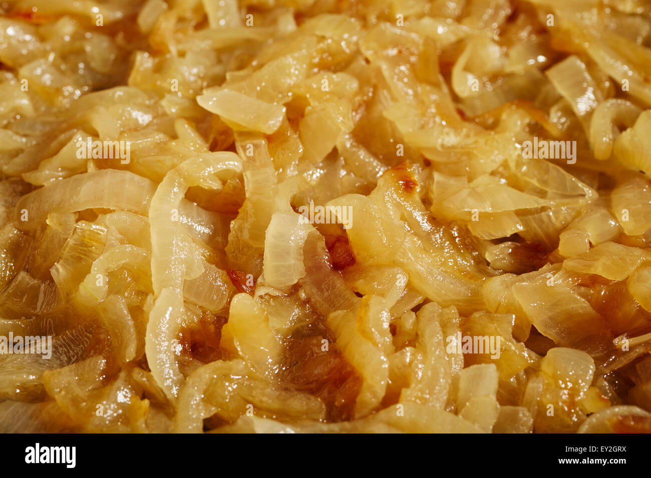 Le cipolle caramellate Foto Stock