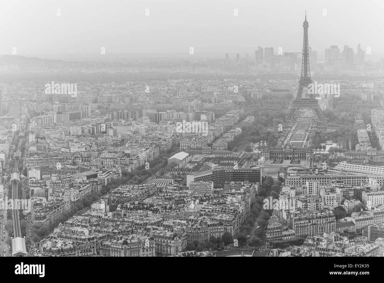 Parigi visto dalla torre di Montparnasse Foto Stock
