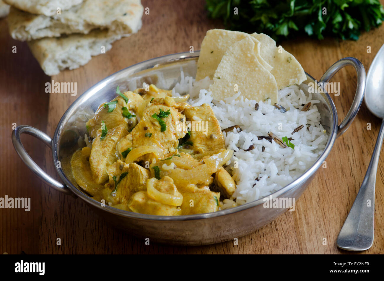 Appartamenti keralesi pollo al curry Foto Stock