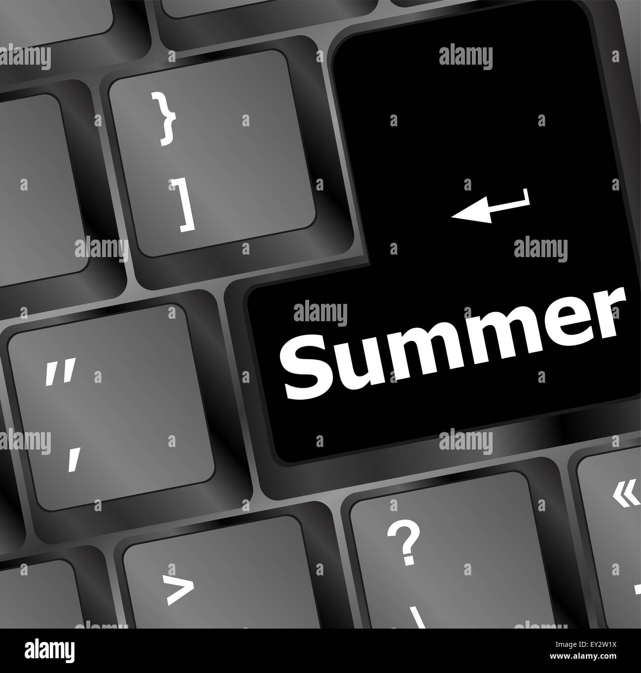 In estate il pulsante sulla tastiera del computer Foto Stock