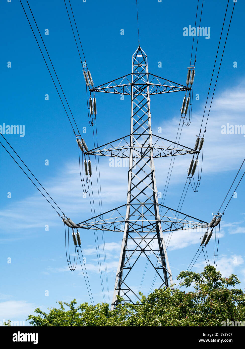 Pilone di elettricità Foto Stock