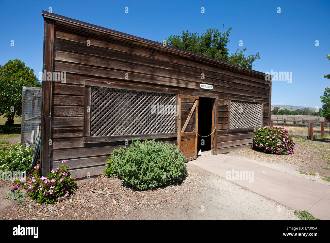 Pollaio, Ardenwood Historic Farm, Newark, California, Stati Uniti d'America Foto Stock