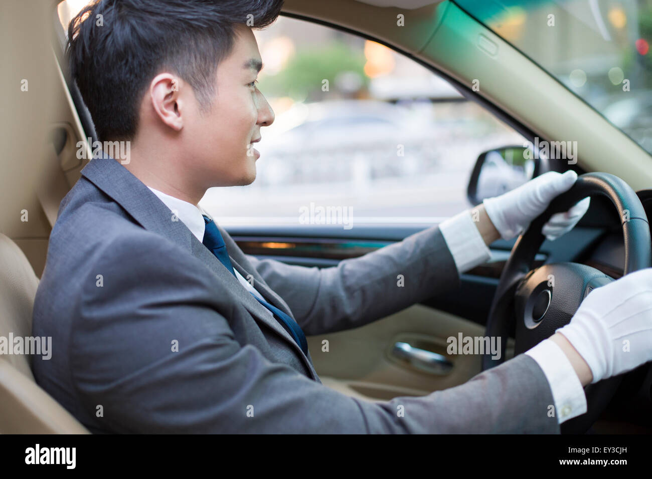 Guida con autista auto Foto Stock