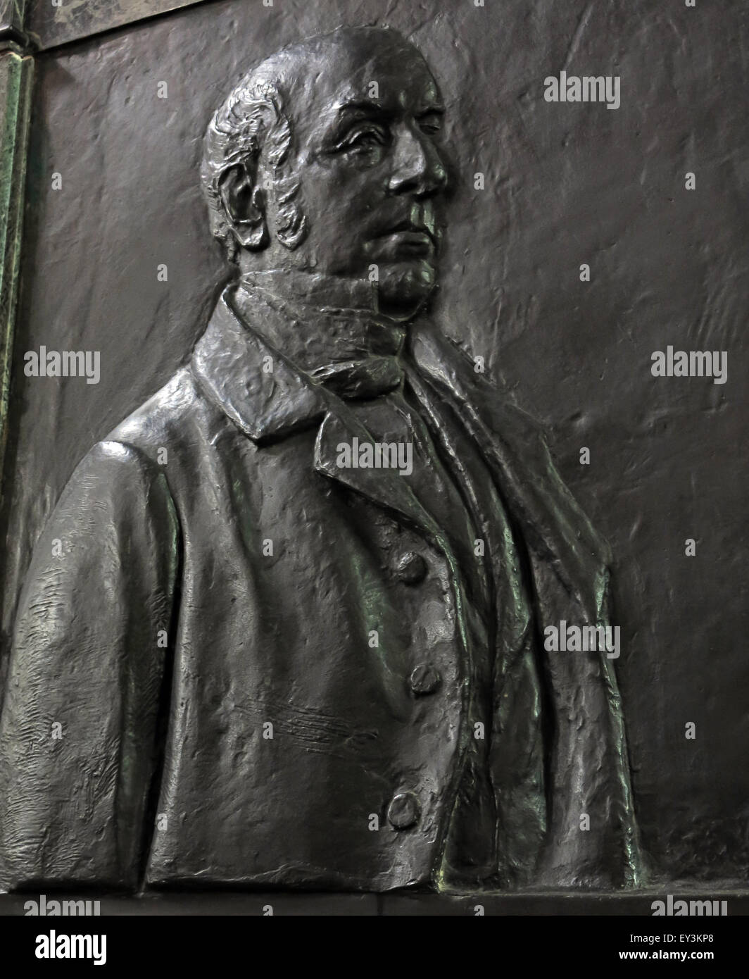 1860, Sir James Graham, di John Tweed, presso la Cattedrale di Carlisle, Castle Street, Cumbria, Inghilterra, Regno Unito, CA3 8TZ Foto Stock